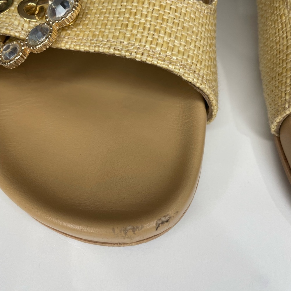 Camilla Elphick Maya Raffia embellished slides euro size 38 - Picture 4 of 15
